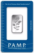 10g Silver Bar PAMP Rosa Minted