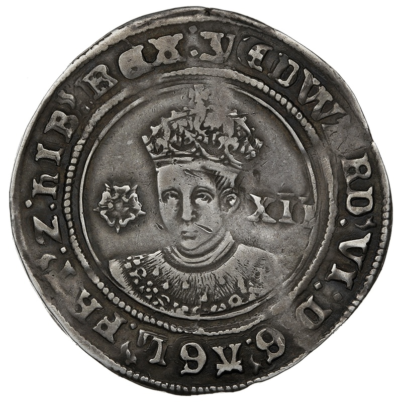1551 Silver Shilling Coin Edward VI Y