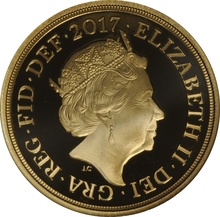 2017 Gold Sovereign Coin Elizabeth II Fifth Head Proof