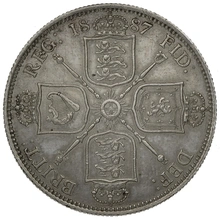 1887 Florin Silver Coin Queen Victoria Extremely Fine