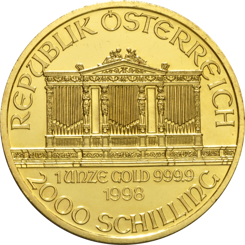 1998 Austrian Gold Philharmonic Coin 1oz