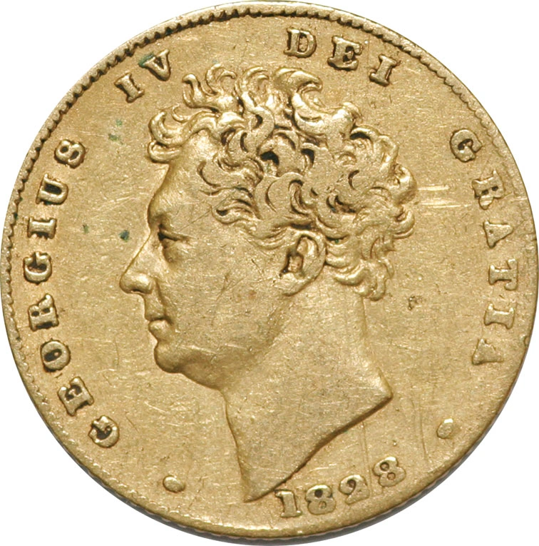 1828 Gold Half Sovereign George IV