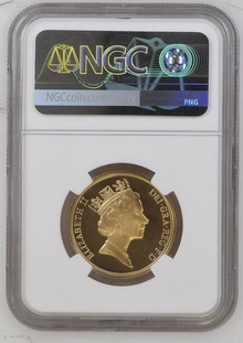1987 Proof £2 Coin Gold Double Sovereign NGC PF69