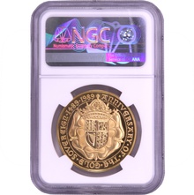 1989 Proof Gold £5 Coin Quintuple Sovereign 500th Anniversary NGC PF68