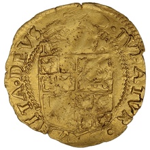 1615-1616 Gold Half Crown Coin James I mm Tun