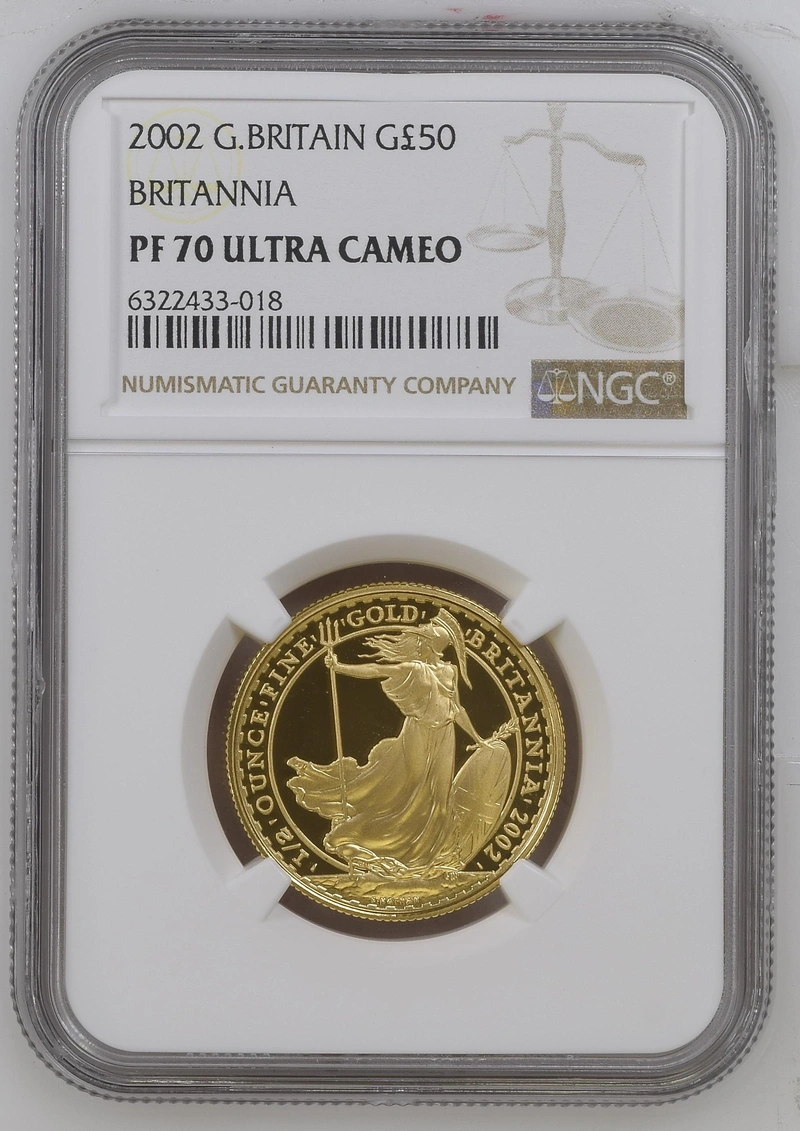 2002 Proof 1/2oz Gold Britannia Coin NGC PF70