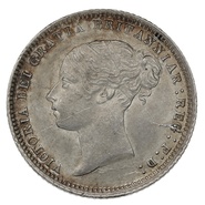 1871 Silver Sixpence Coin Queen Victoria Milled Die 31