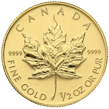 1998 1/2oz Canadian Maple Leaf Gold Coin