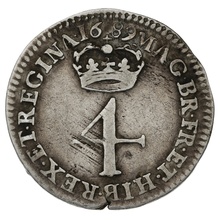 1689 William & Mary Silver Fourpence