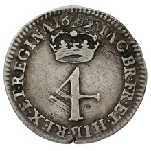1689 Silver Groat Fourpence Coin William & Mary
