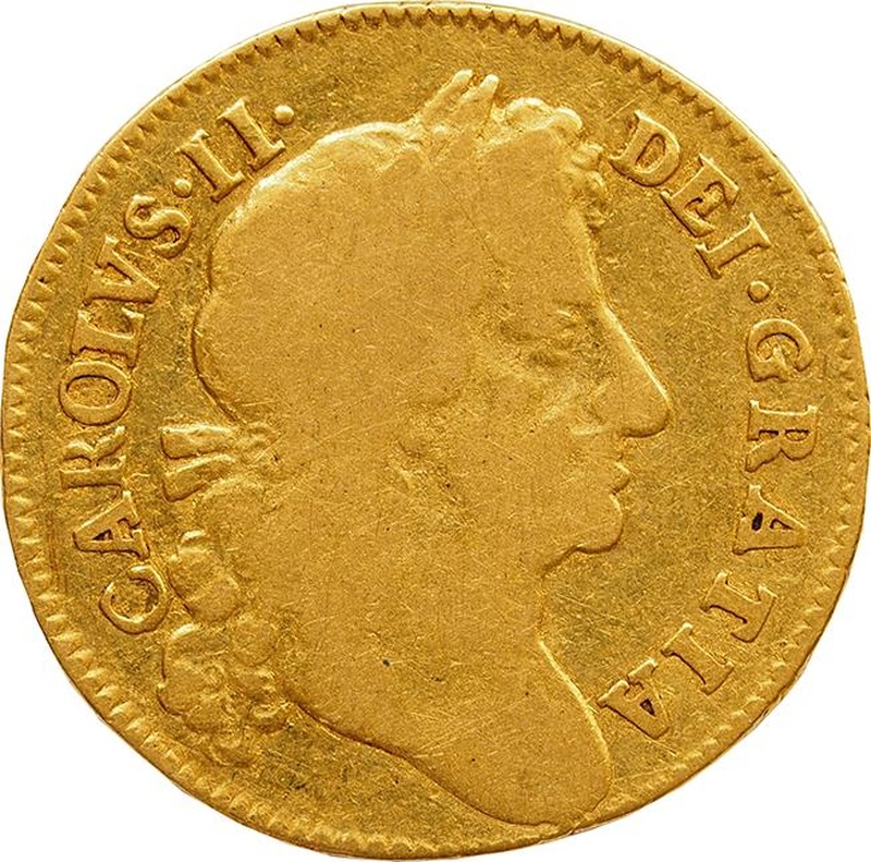1679 Gold Guinea Coin Charles II