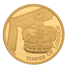 2019 1/4oz Tower of London Crown Jewels Proof Gold Coin Boxed