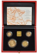 1999 Proof Gold Sovereign 4 Coin Set Boxed