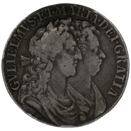 1689 Silver Half Crown Coin William & Mary