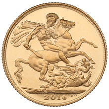 2014 Gold Sovereign Coin Brilliant Uncirculated Boxed