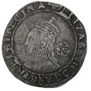 1579 Elizabeth I Silver Sixpence mm Greek Cross