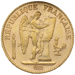 1895 French 20 Francs Gold Coin Guardian Angel A