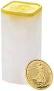 Tube of 25 2025 Quarter Ounce Britannia Gold Coins