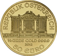 2012 Half Ounce Gold Austrian Philharmonic