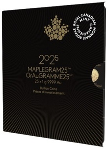 2025 MapleGram 25 x 1g Gold Coins