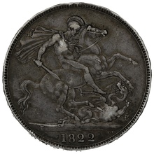 1822 George IV Silver Crown "TERTIO"