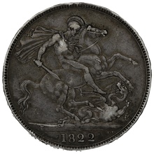 1822 Silver Crown Coin George IV TERTIO