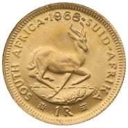 1968 R1 Gold Coin 1 Rand South Africa