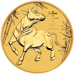 2021 1oz Perth Mint Year of the Ox Gold Coin PCGS MS70