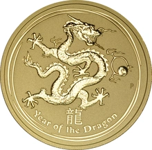 2012 Year of the Dragon Gold Coin 2oz Perth Mint Australian Lunar Series
