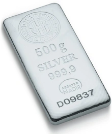 500g Silver Bar Nadir