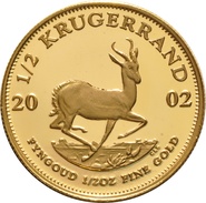 2002 Proof 1/2oz Krugerrand Gold Coin