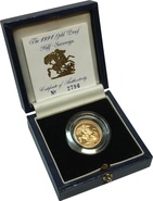 1991 Proof Gold Half Sovereign Boxed
