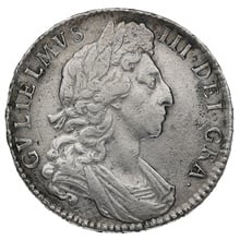 1697/8 7 Silver Half Crown Coin William III Milled RARE