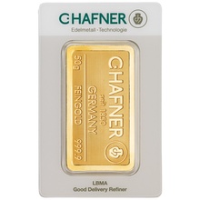 50g Gold Bar C. Hafner Minted