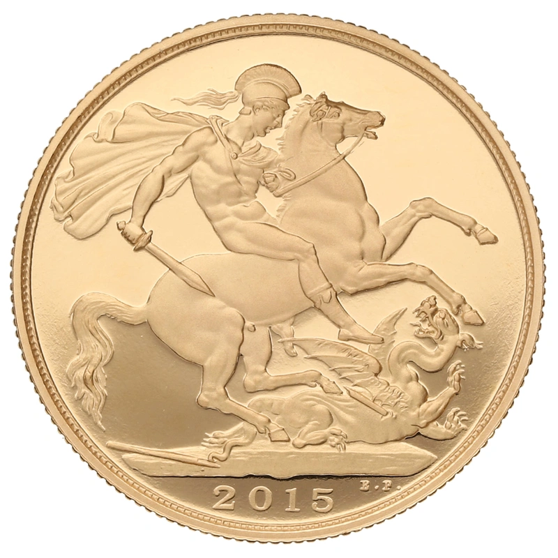 2015 Proof £2 Coin Gold Double Sovereign Fifth Portrait