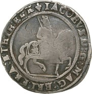 1623-1624 Silver Half Crown Coin James I Fine