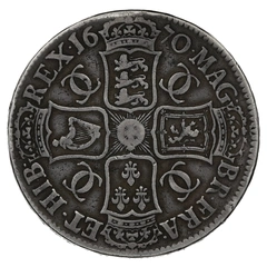 1670 Silver Crown Coin Charles II