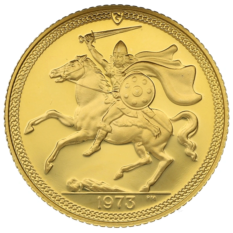 1973 Proof Isle of Man Gold Half Sovereign Elizabeth II Decimal