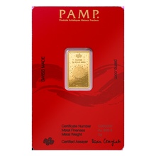 5g Gold Bar 2025 Year of the Snake PAMP