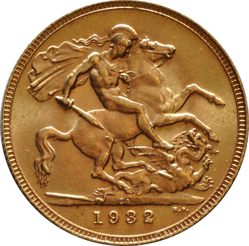 1932 Gold Sovereign - King George V - SA