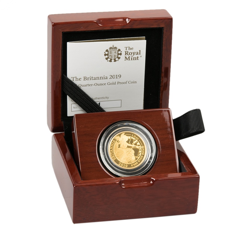 2019 Proof 1/4oz Gold Britannia Coin Boxed