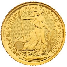 2023 1/10oz Gold Britannia Coin Queen Elizabeth II