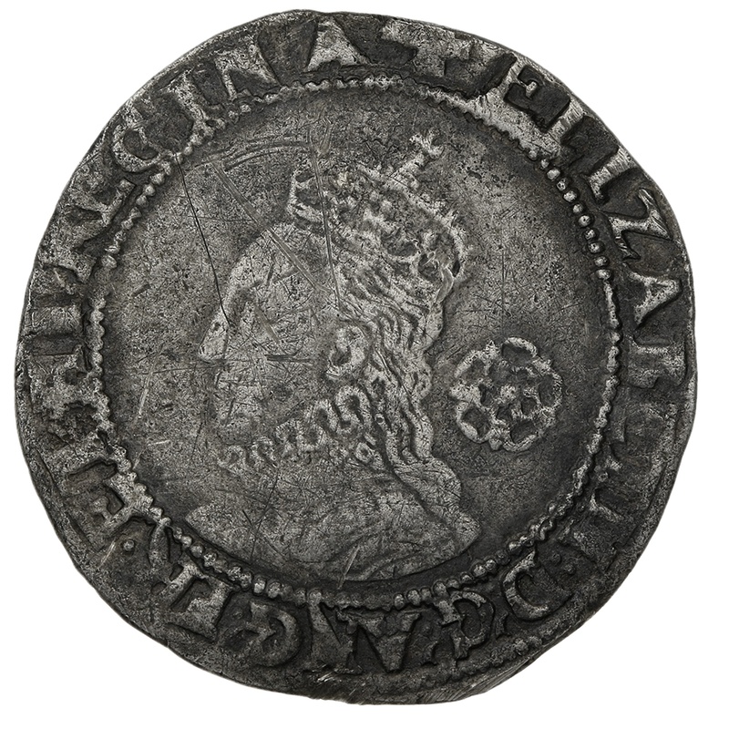 1579 Silver Sixpence Coin Elizabeth I Greek Cross