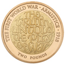 2018 Proof £2 Coin Gold Double Sovereign First World War Armistice