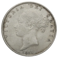 1883 Silver Half Crown Coin Queen Victoria