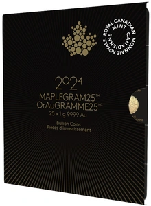 2024 MapleGram 25 x 1g Gold Coins