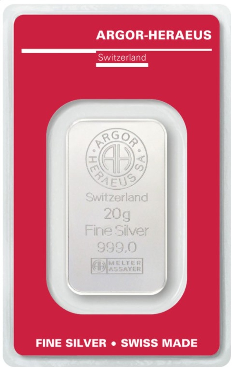 20g Silver Bar Argor-Heraeus