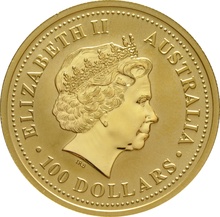 2000 Australian Kangaroo Gold Nugget Coin 1oz