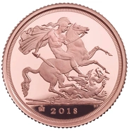 2018 Proof Gold Half Sovereign Elizabeth II Fifth Head