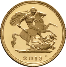 2013 Proof Gold Half Sovereign Boxed